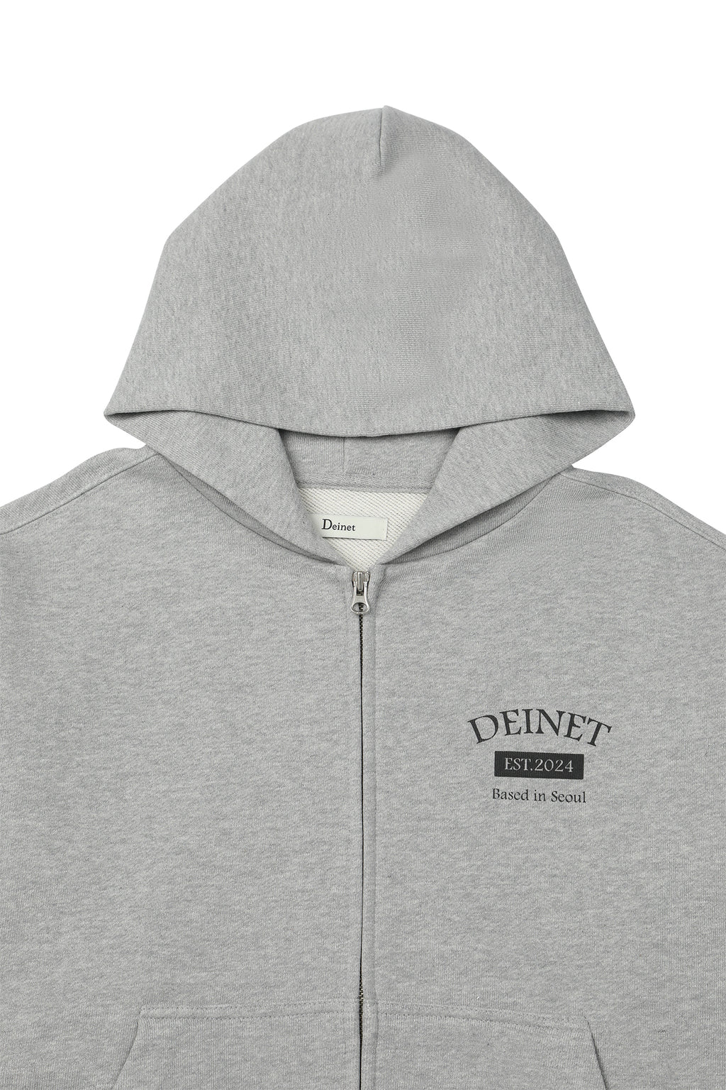 Deinet - German Lettering Hoodie Zip-Up (Melange Grey) product image 14 | TRAB K-Fashion Australia