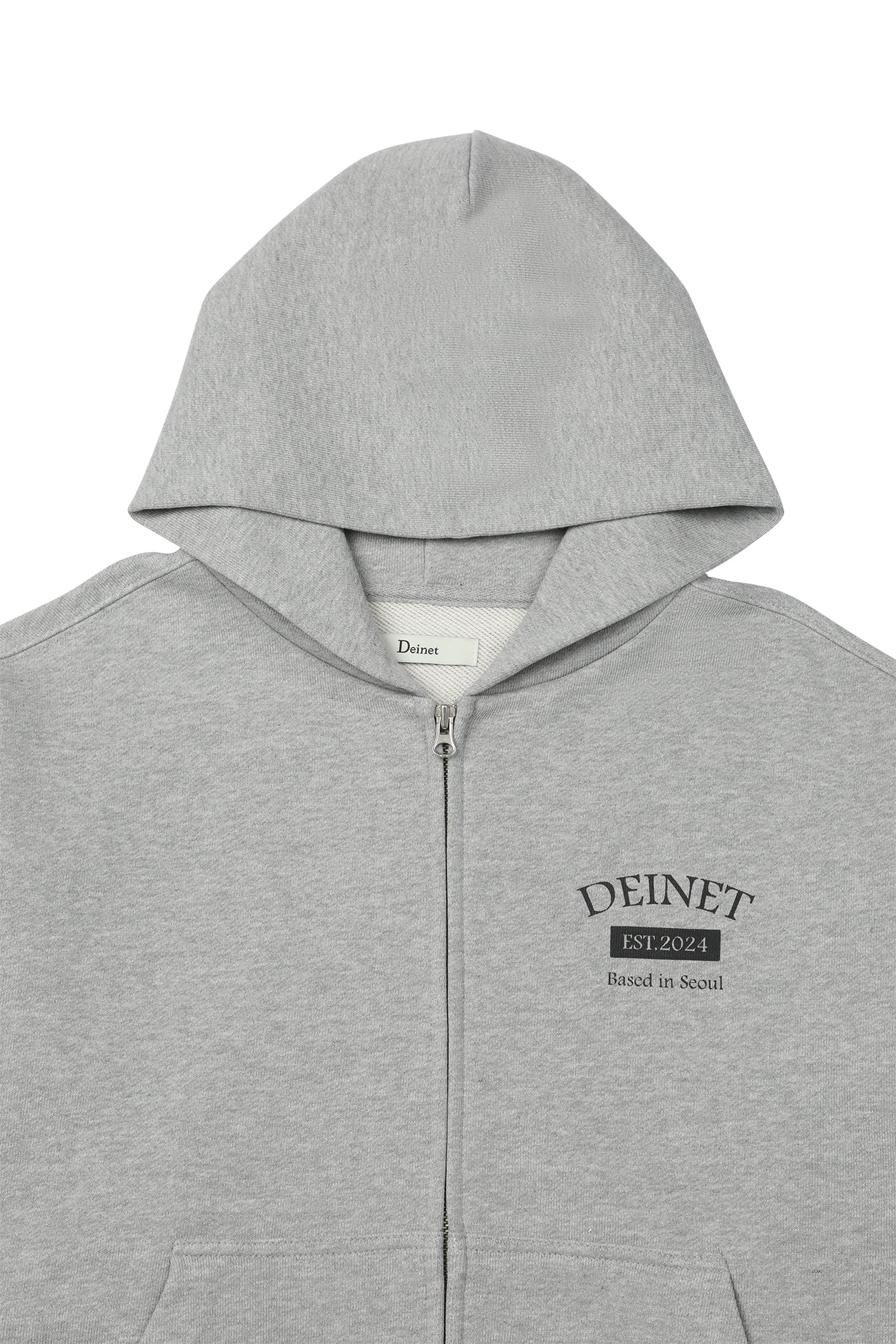 Deinet - German Lettering Hoodie Zip-Up (Melange Grey) product image 14 | TRAB K-Fashion Australia