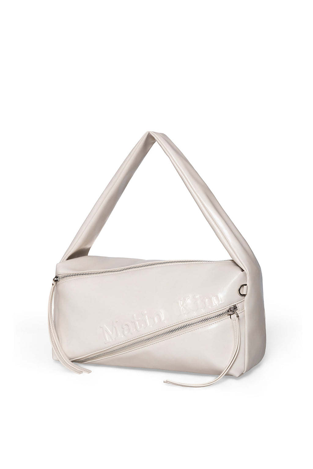 Matin Kim - Padded Diagonal Zipper Bag (Ivory) product image 2 | TRAB K-Fashion Australia