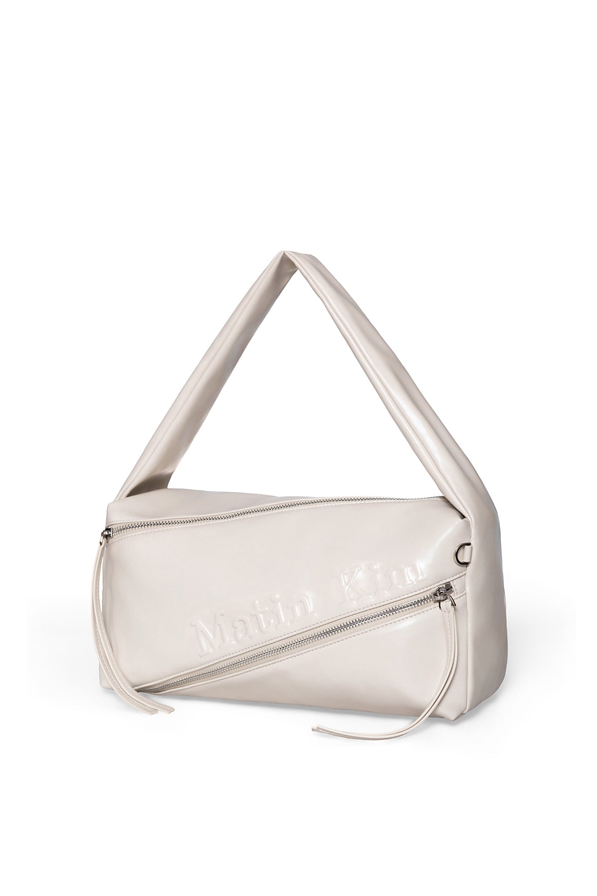 Matin Kim - Padded Diagonal Zipper Bag (Ivory) product image 2 | TRAB K-Fashion Australia