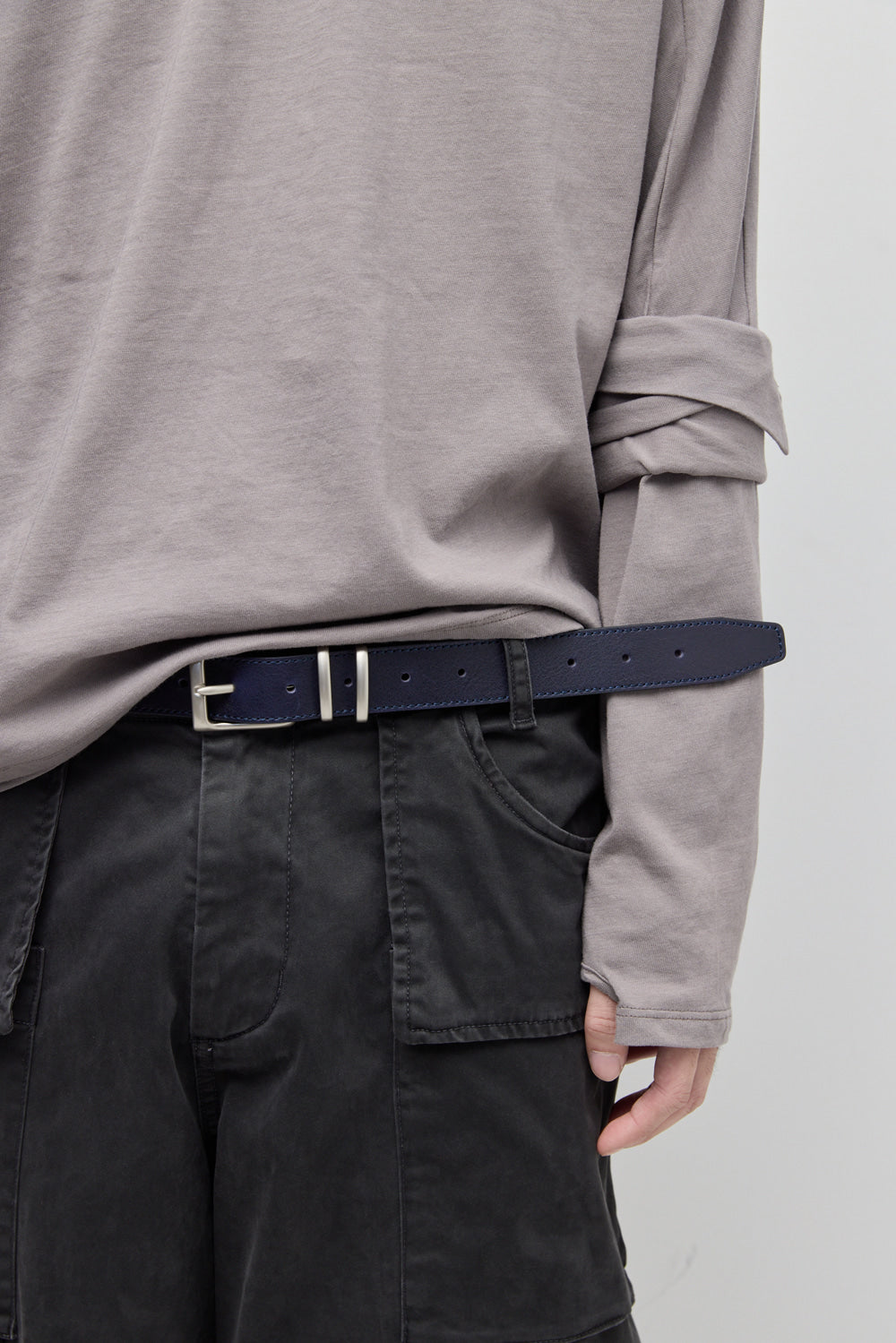 Hatchingroom - Fluid Leather Belt (Dark Navy) product image 7 | TRAB K-Fashion Australia