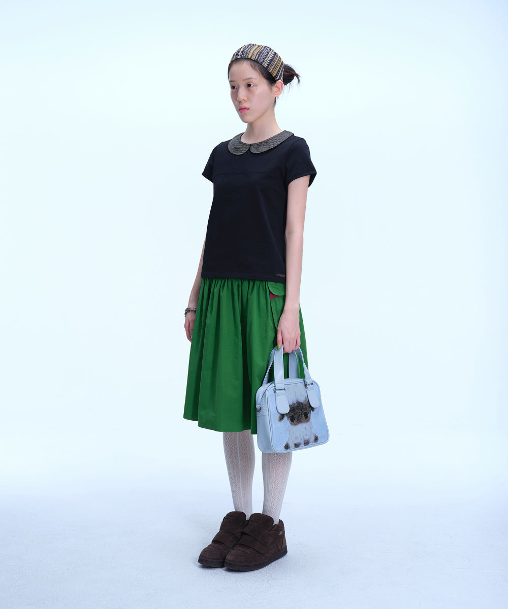 Coyseio - Big Pocket Shirring Skirt Jolly (Green) product image 10 | TRAB K-Fashion Australia