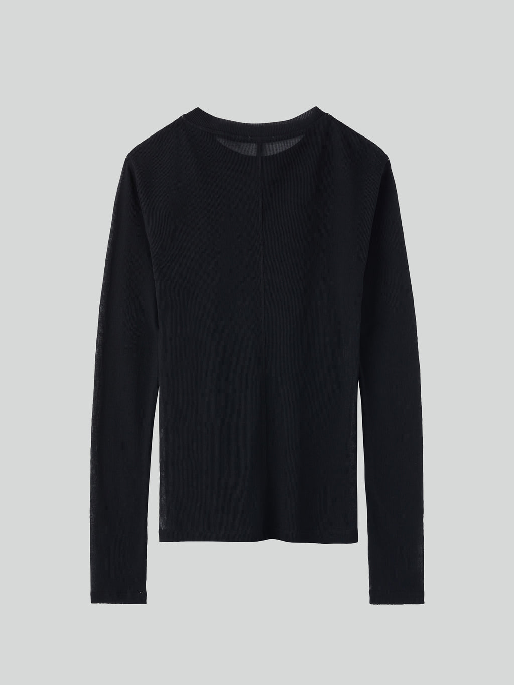 Recto - Sheer Jersey Long Sleeve Top (Black) product image 6 | TRAB K-Fashion Australia