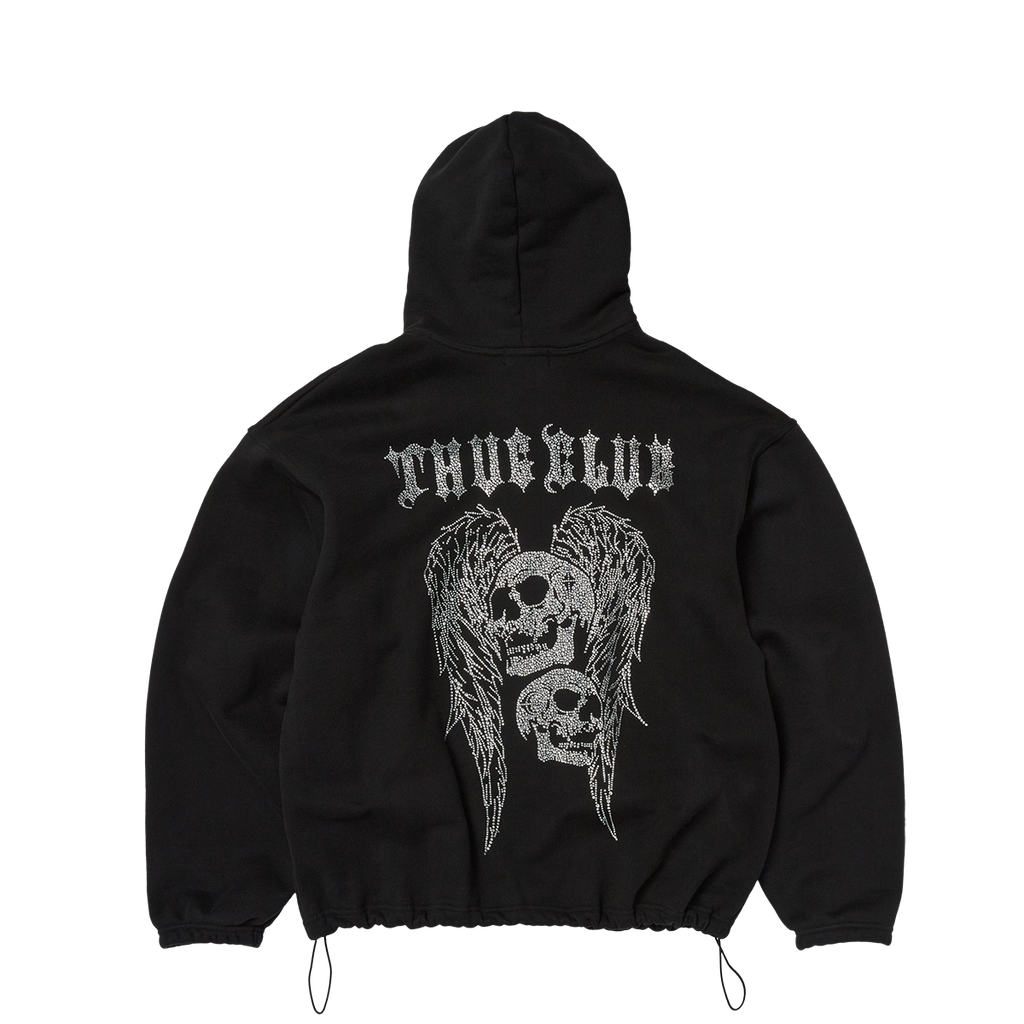 Thug Club - TC Angels Crystal Embellished Hoodie (Black) product image 2 | TRAB K-Fashion Australia