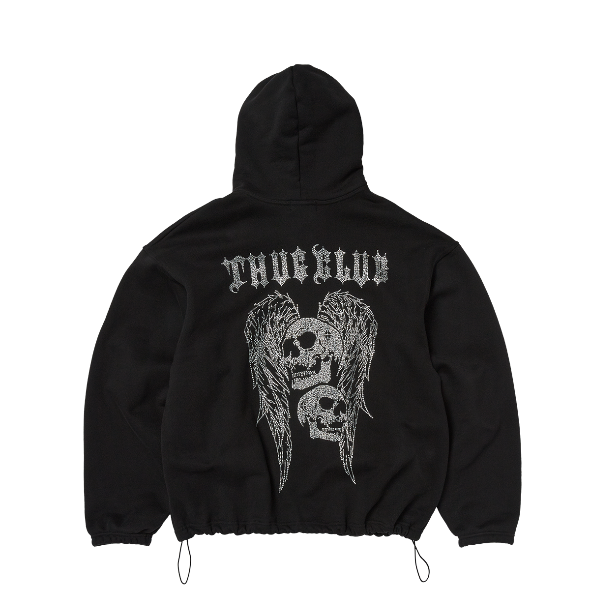 Thug Club - TC Angels Crystal Embellished Hoodie (Black) product image 2 | TRAB K-Fashion Australia
