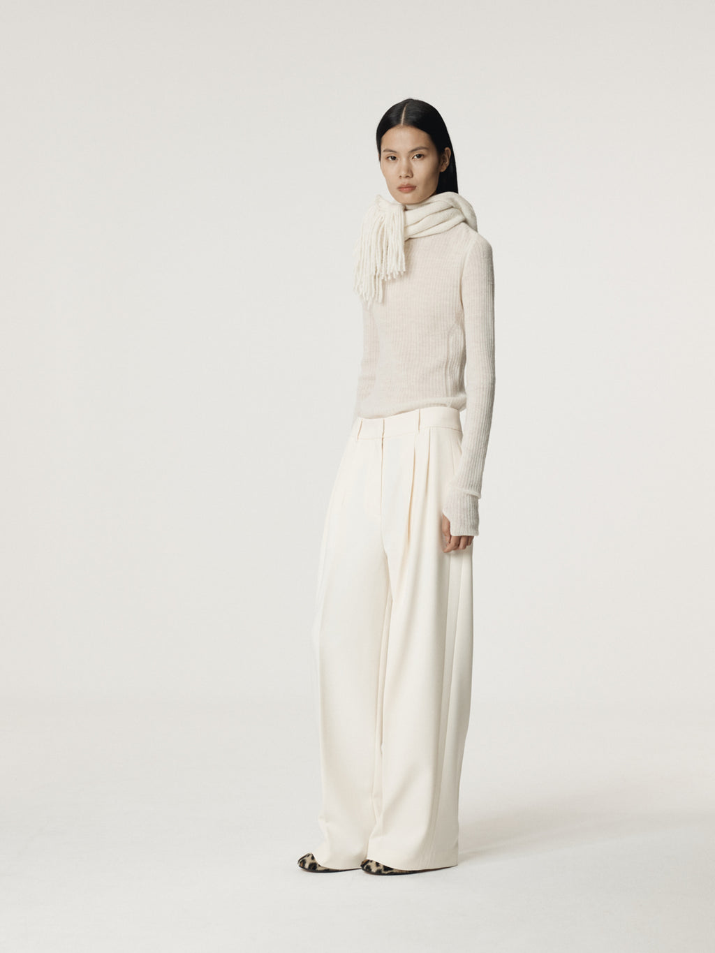 Recto - Hairy Balaclava Knit Top (Cream) product image 3 | TRAB K-Fashion Australia