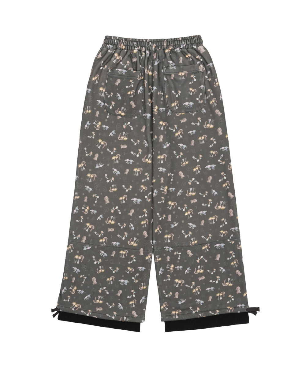 Coyseio - Teji Pattern Side Button Sweat Pants (Charcoal) product image 10 | TRAB K-Fashion Australia