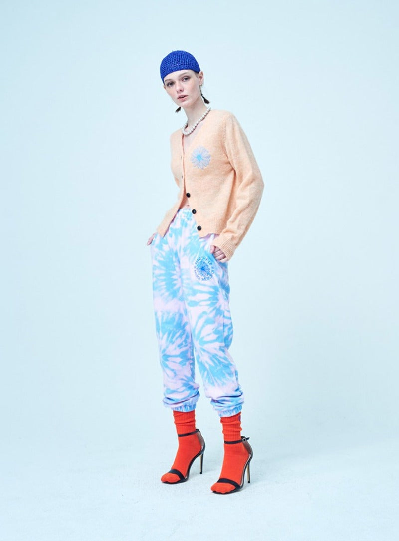 Mardi Mercredi - Sweat Pants Tiedye Printed Marche Emblem (Lavender Blue) product image 1 | TRAB K-Fashion Australia