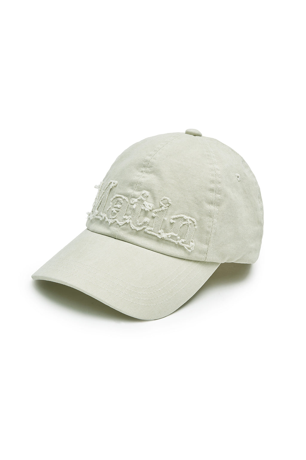 Matin Kim - Rough Cut Applique Ball Cap (Light Beige) product image 2 | TRAB K-Fashion Australia