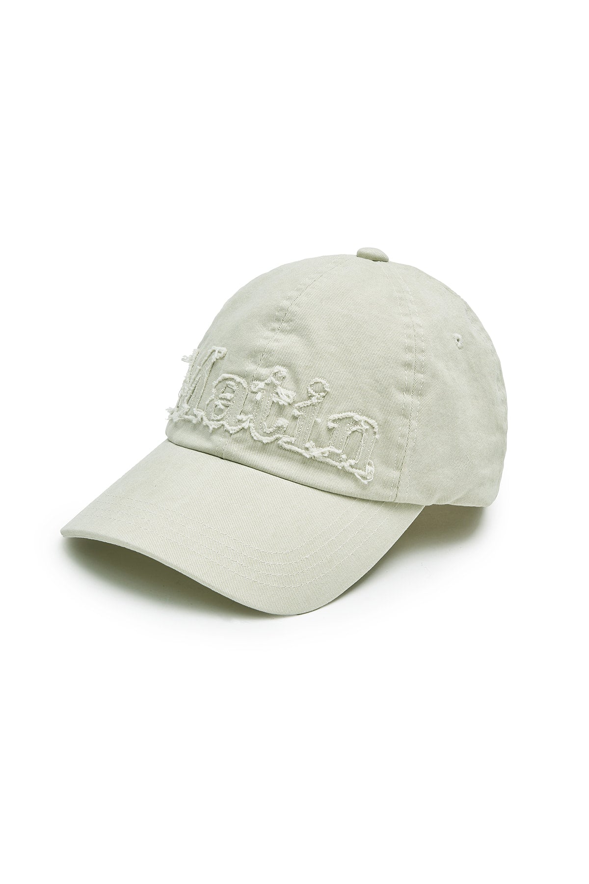 Matin Kim - Rough Cut Applique Ball Cap (Light Beige) product image 2 | TRAB K-Fashion Australia