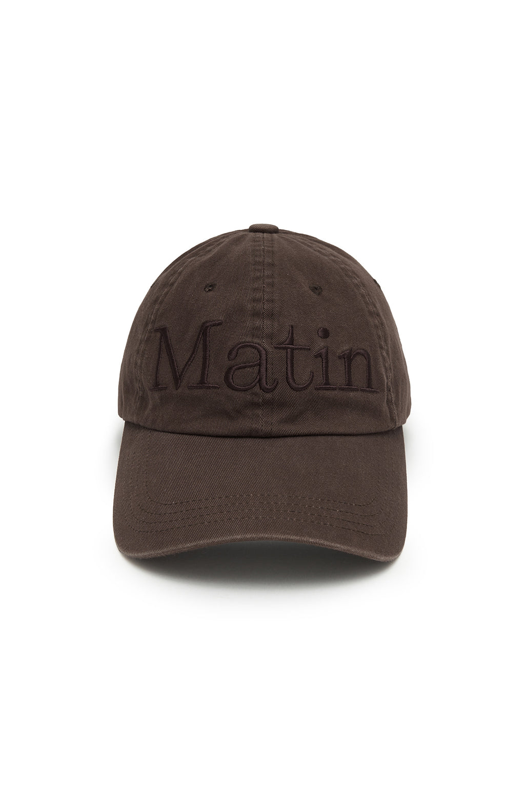 Matin Kim - Matin Logo Washed Ball Cap (Brown) product image 1 | TRAB K-Fashion Australia