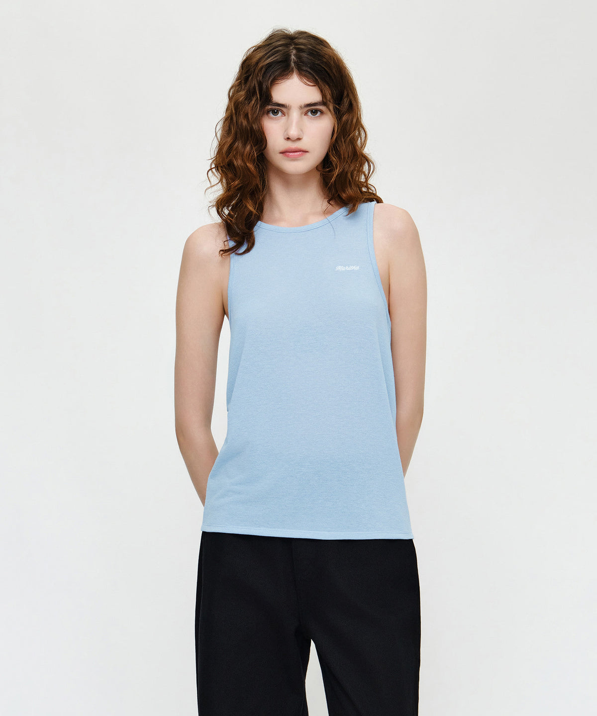 Marithe & Francois Girbaud - Henley Neck Layered Long Sleeve Tee (Charcoal) product image 6 | TRAB K-Fashion Australia
