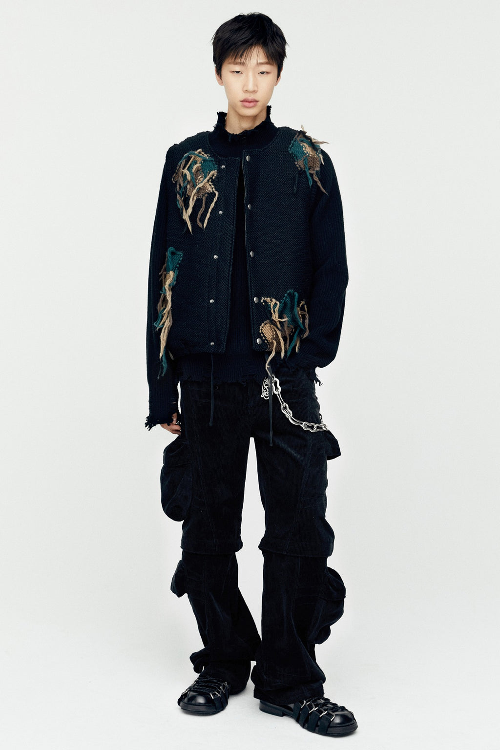 Andersson Bell - Camouflage Reversible Knit Vest (Black) product image 1 | TRAB K-Fashion Australia