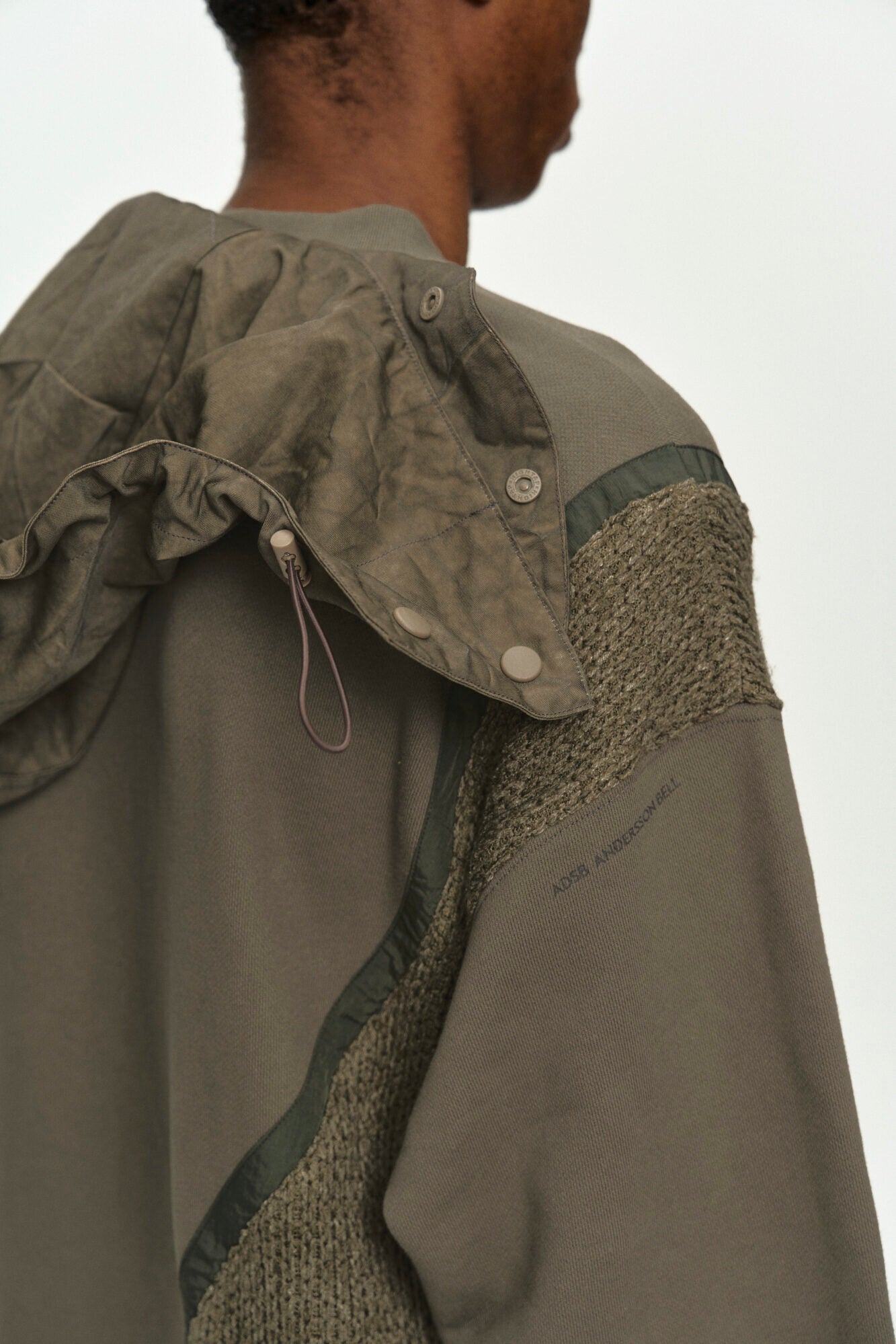 Andersson Bell - Detachable Balaclava Sweatshirt (Khaki) product image 7 | TRAB K-Fashion Australia