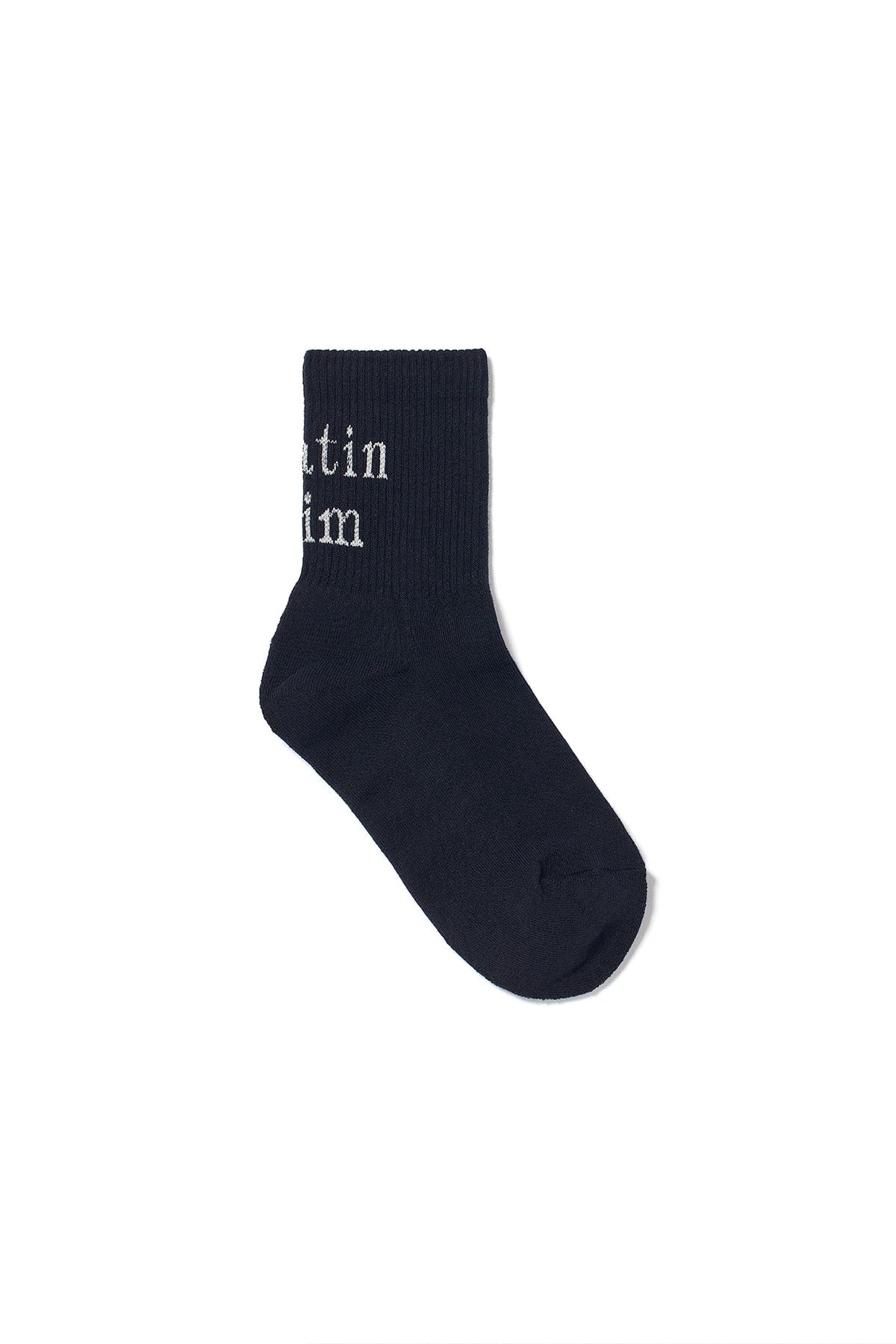 Matin Kim - Matin Big Logo Crew Socks (Black) product image 1 | TRAB K-Fashion Australia