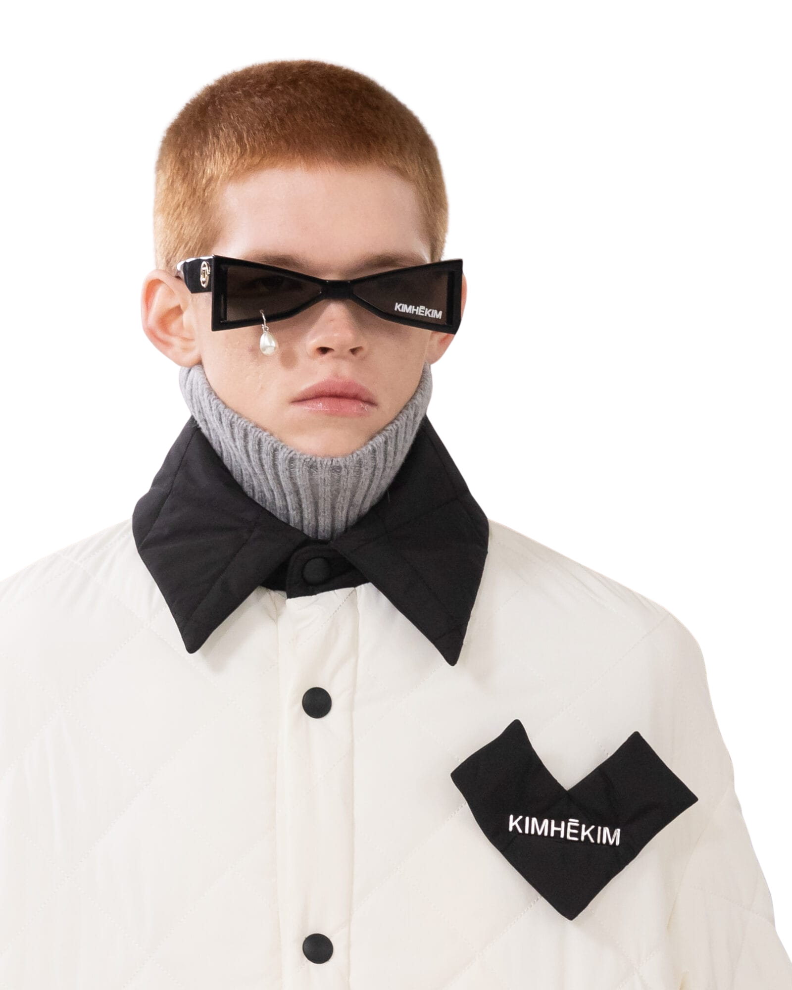 Kimhe Kim - Bi-Color Quilted Jacket (Ivory/Black) product image 3 | TRAB K-Fashion Australia