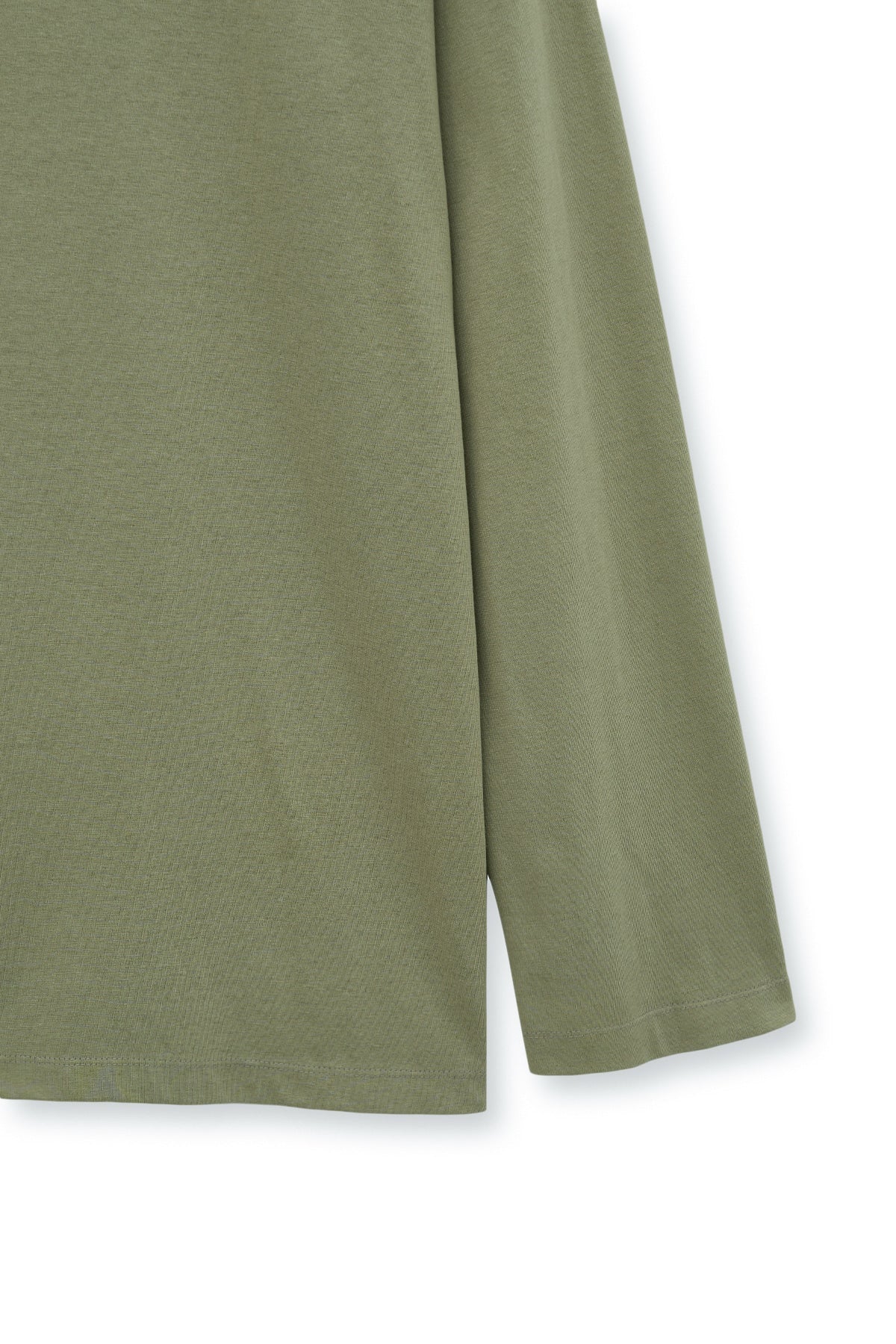 Matin Kim - Tuck Point Long Sleeve Top (Light Khaki) product image 4 | TRAB K-Fashion Australia