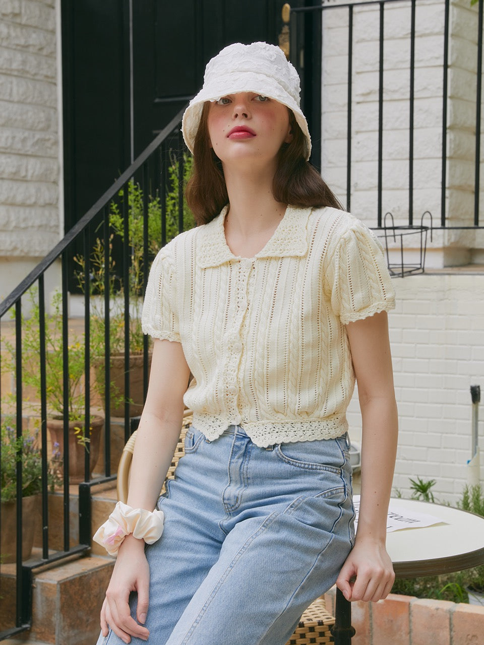 Margarin Fingers - Petit Crochet Knit (Cream) product image 1 | TRAB K-Fashion Australia