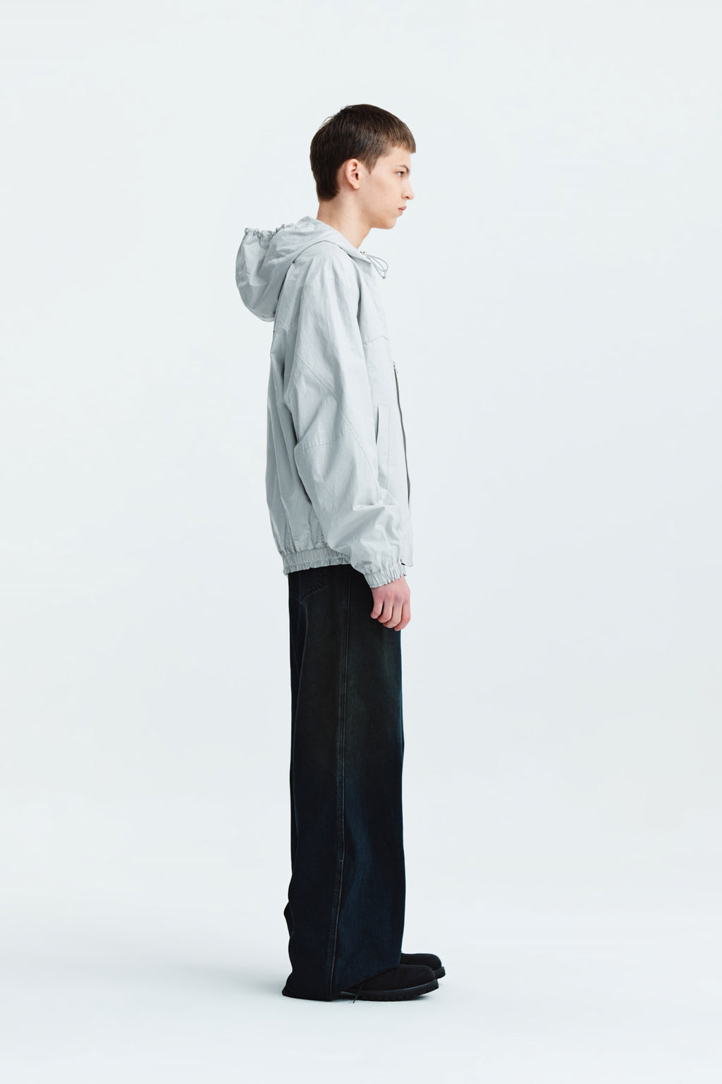 Matin Kim - Side Brush Washed Denim Pants (Navy) product image 6 | TRAB K-Fashion Australia