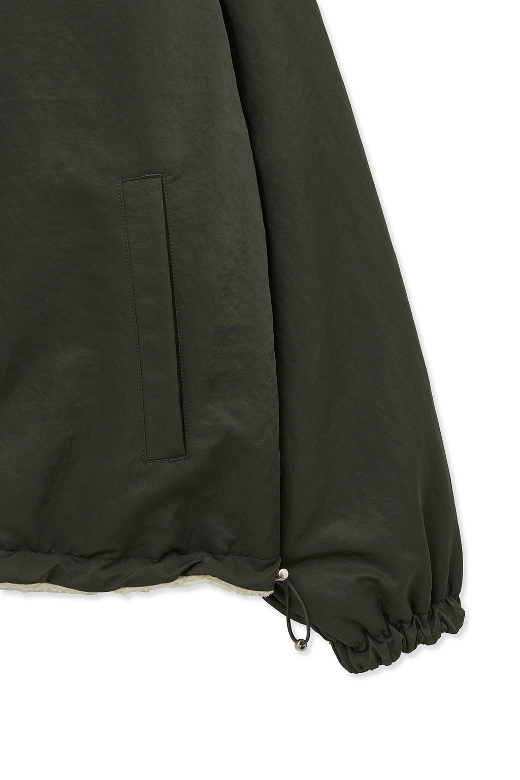 Matin Kim - Reversible Sherpa Zip Up (Light Beige) product image 10 | TRAB K-Fashion Australia