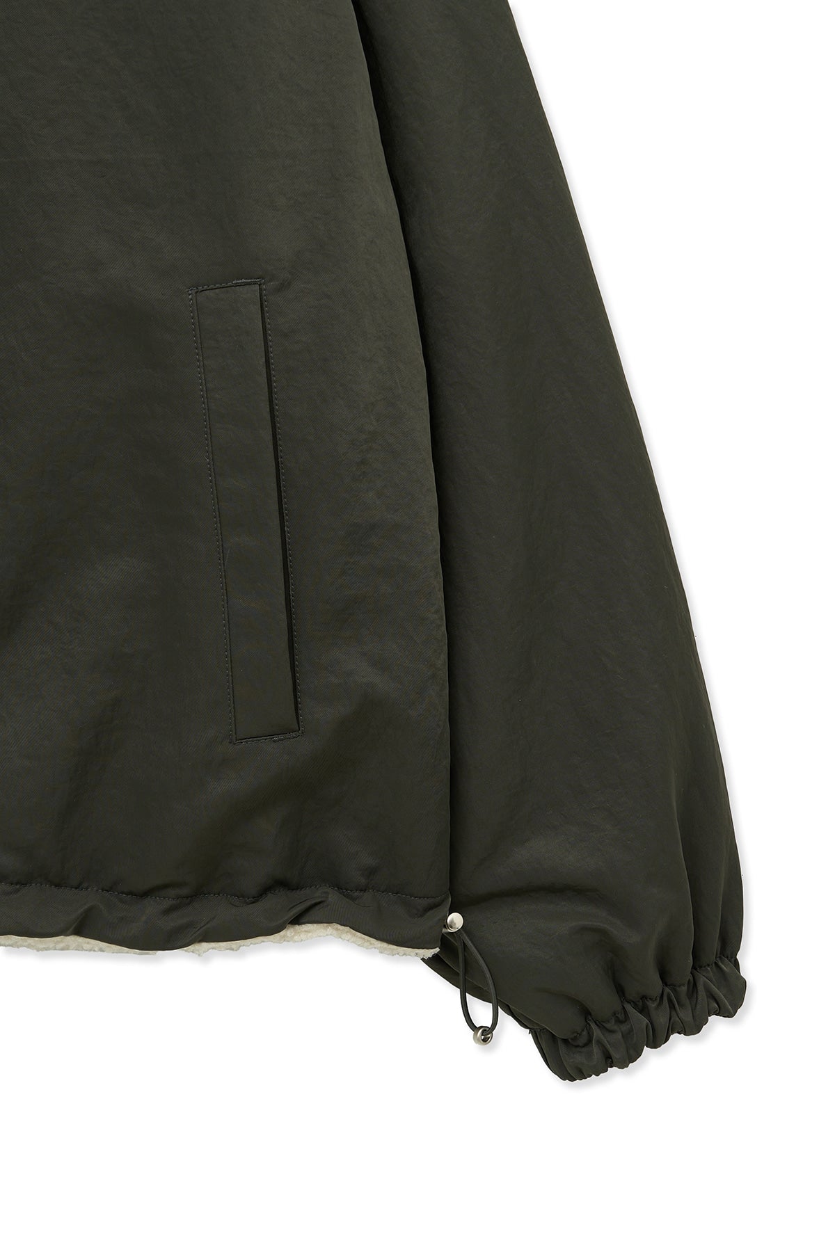 Matin Kim - Reversible Sherpa Zip Up (Light Beige) product image 10 | TRAB K-Fashion Australia