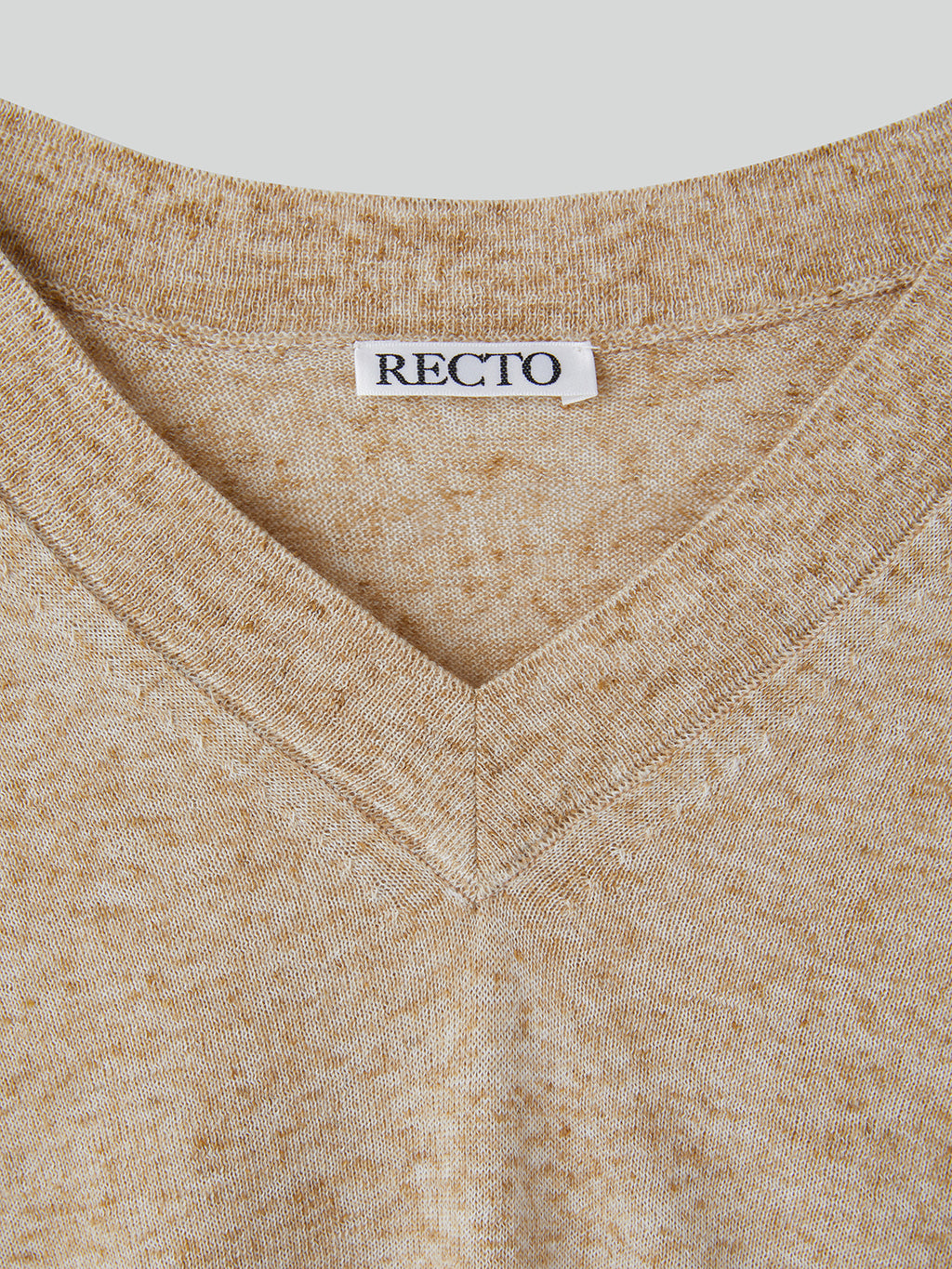 Recto - Melange V-Neck Loose Knit Top (Oatmeal) product image 7 | TRAB K-Fashion Australia