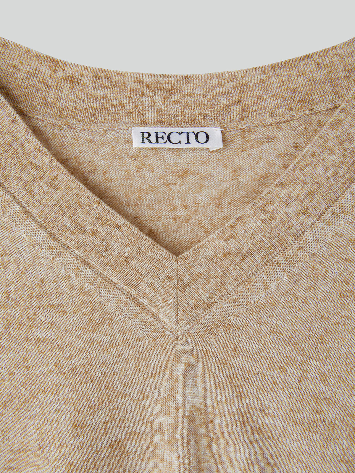 Recto - Melange V-Neck Loose Knit Top (Oatmeal) product image 7 | TRAB K-Fashion Australia