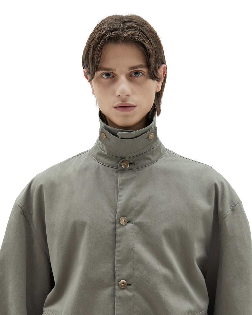 Brownyard - Shirt Blouson (Olive Grey) product image 4 | TRAB K-Fashion Australia