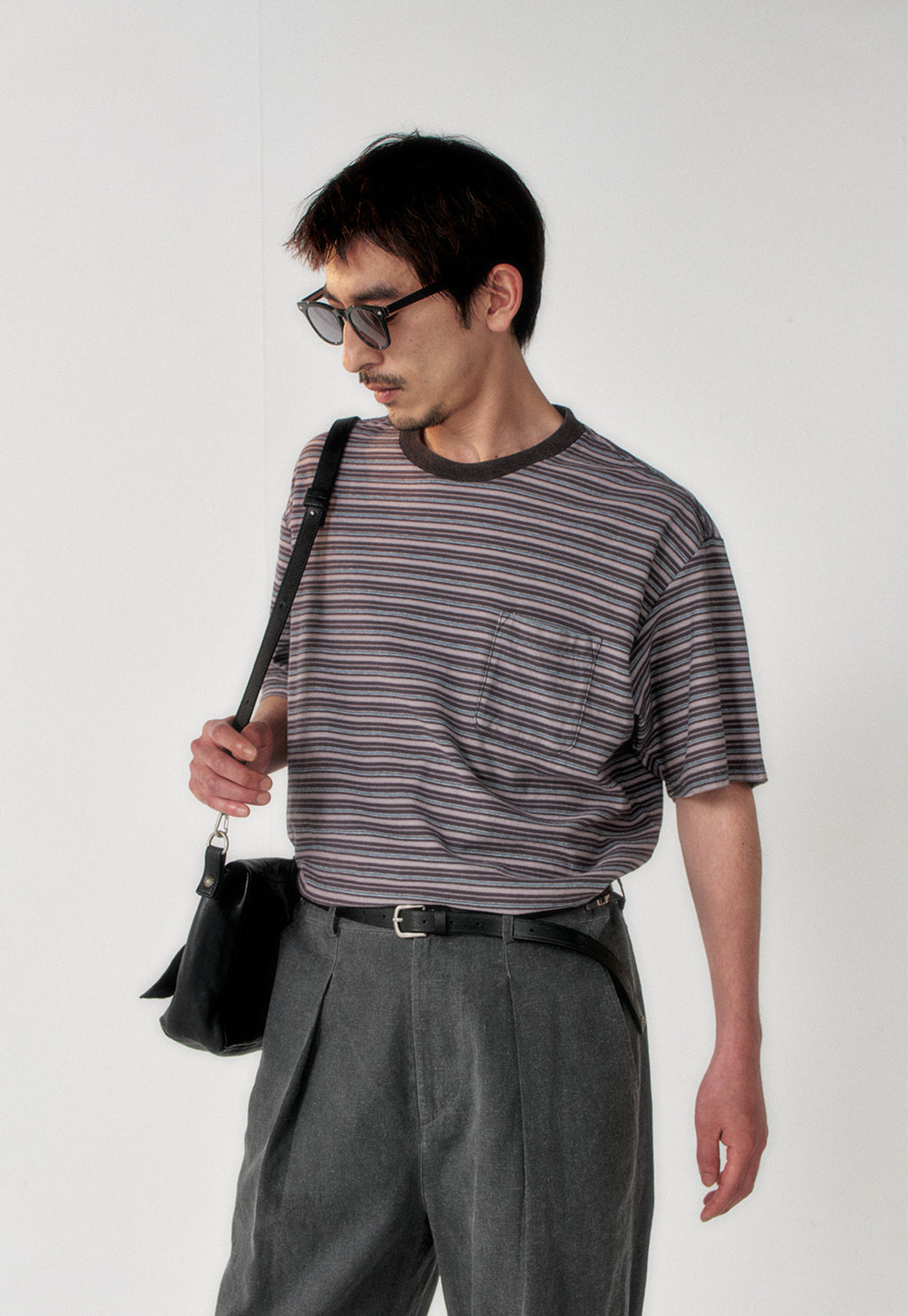 Art if acts - Stripe Pocket Tee (Grey/Blue) product image 5 | TRAB K-Fashion Australia
