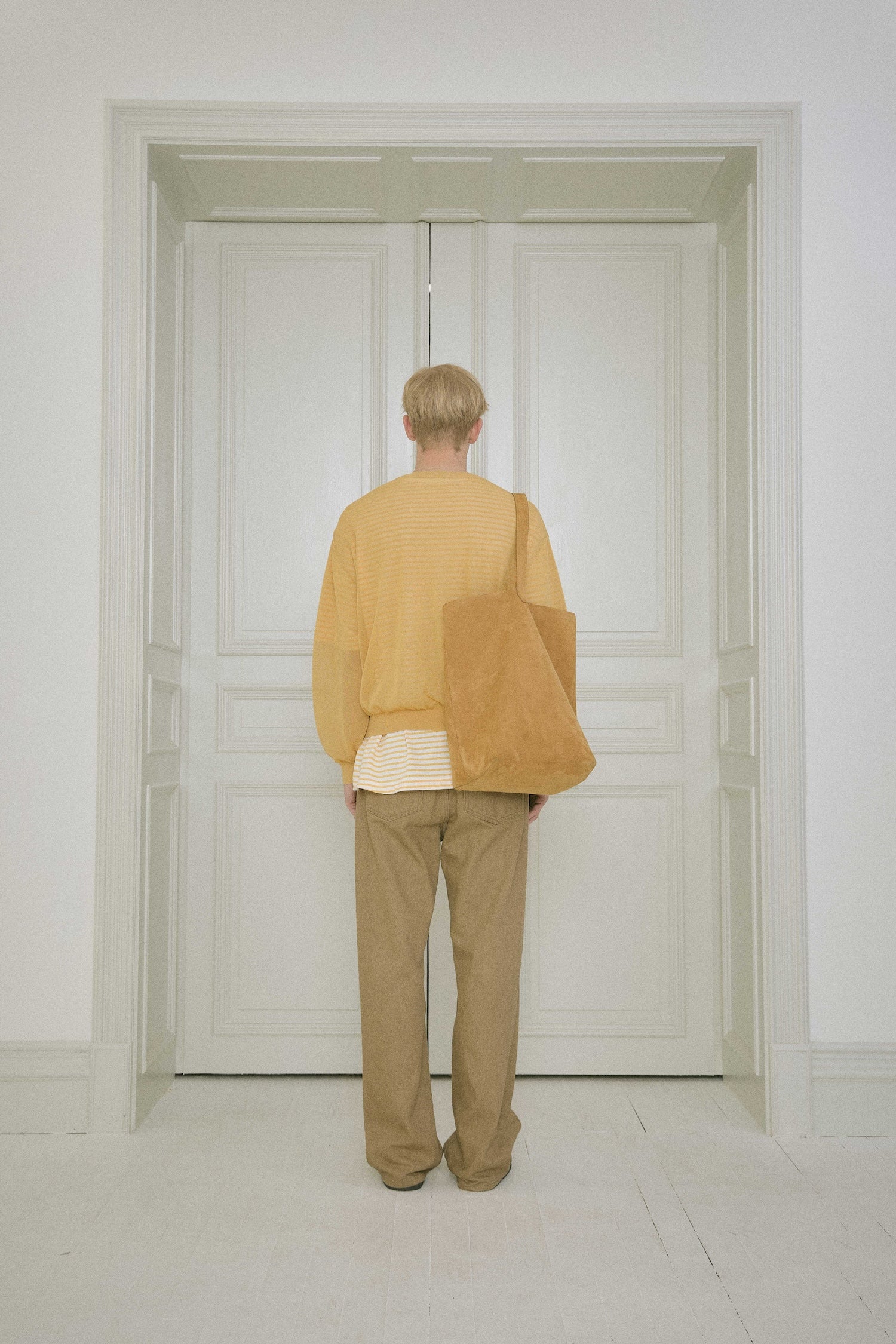 Stu - Straight Selvedge Denim Pants (Beige) product image 4 | TRAB K-Fashion Australia