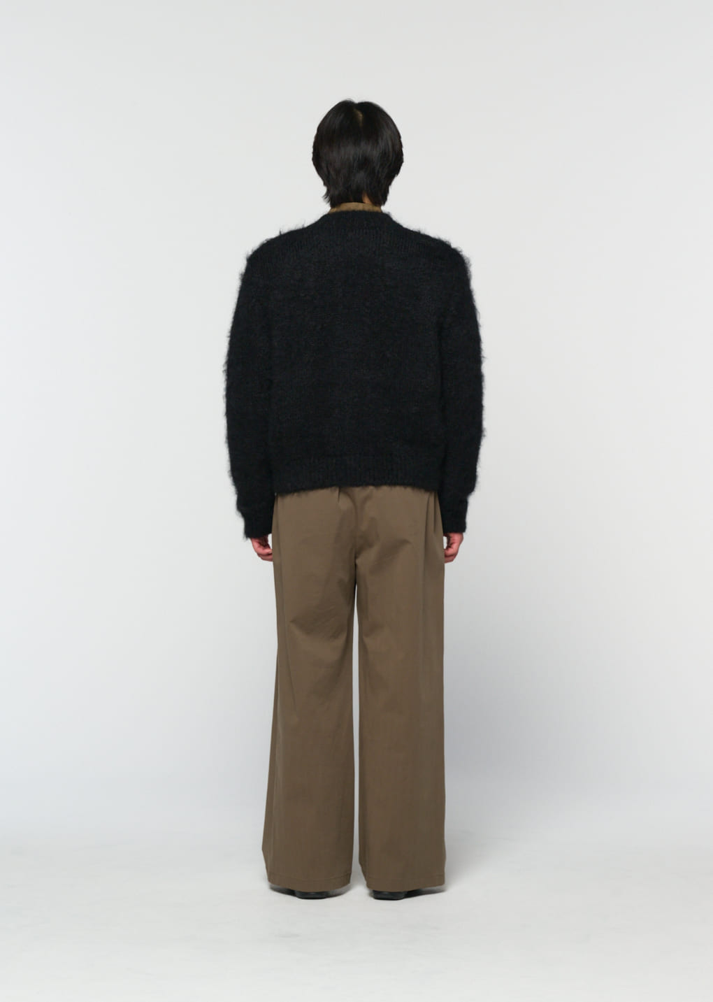 Amomento - men's mohair bulky cardigan (Black) product image 14 | TRAB K-Fashion Australia