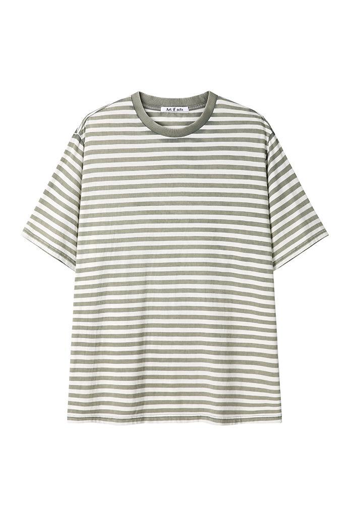 Art if acts - French Stripe S/S Tee (Vintage Moss) product image 7 | TRAB K-Fashion Australia