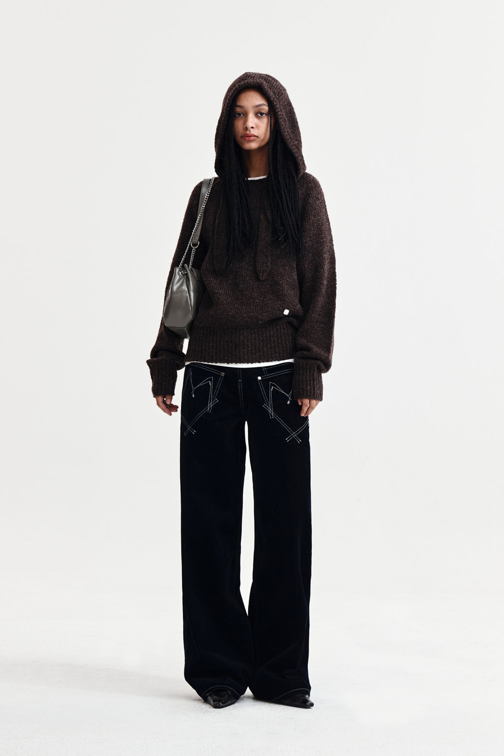 Matin Kim - Muffler Point Hoody Pullover (Brown) product image 9 | TRAB K-Fashion Australia