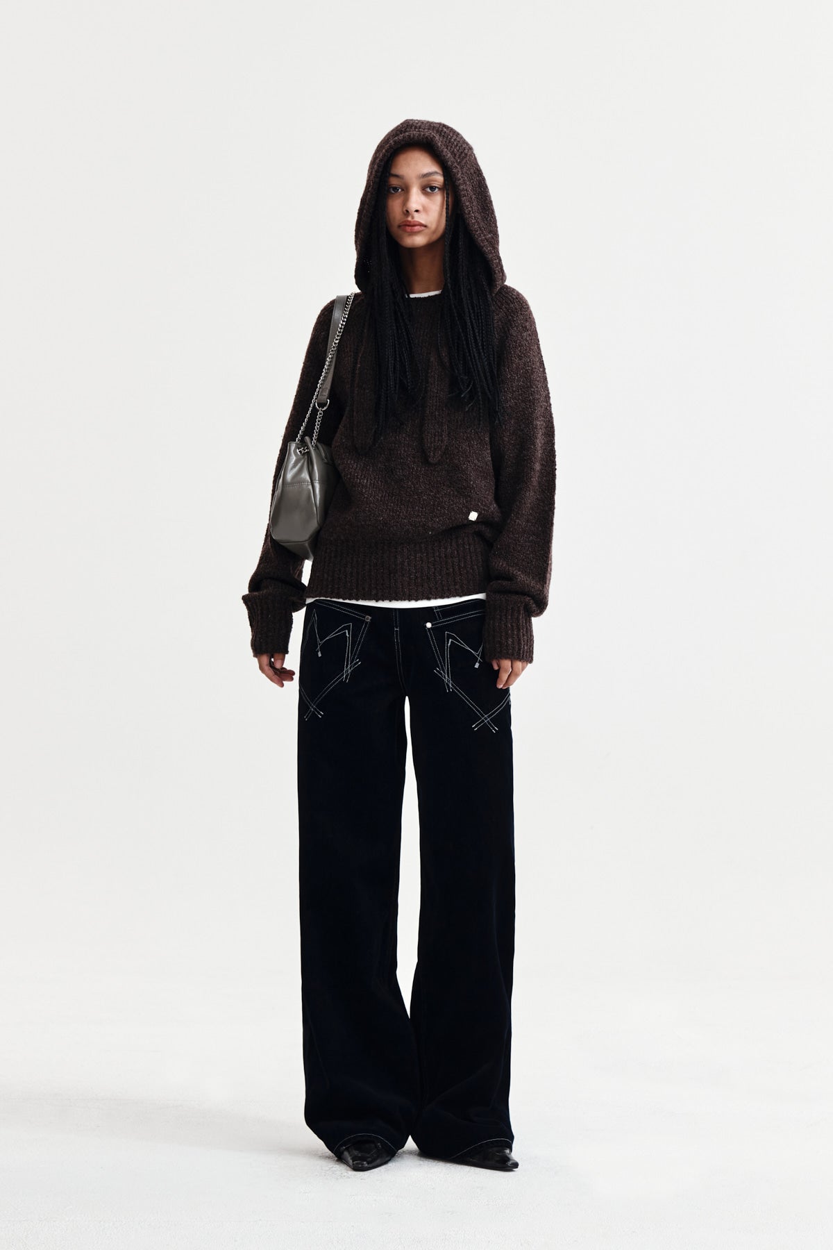 Matin Kim - Muffler Point Hoody Pullover (Brown) product image 9 | TRAB K-Fashion Australia