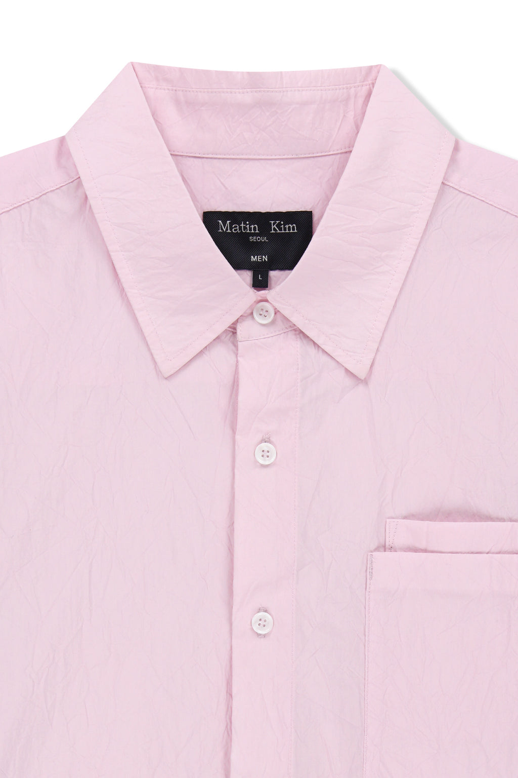 Matin Kim - Small Logo Over Fit Shirt (Pink) product image 3 | TRAB K-Fashion Australia