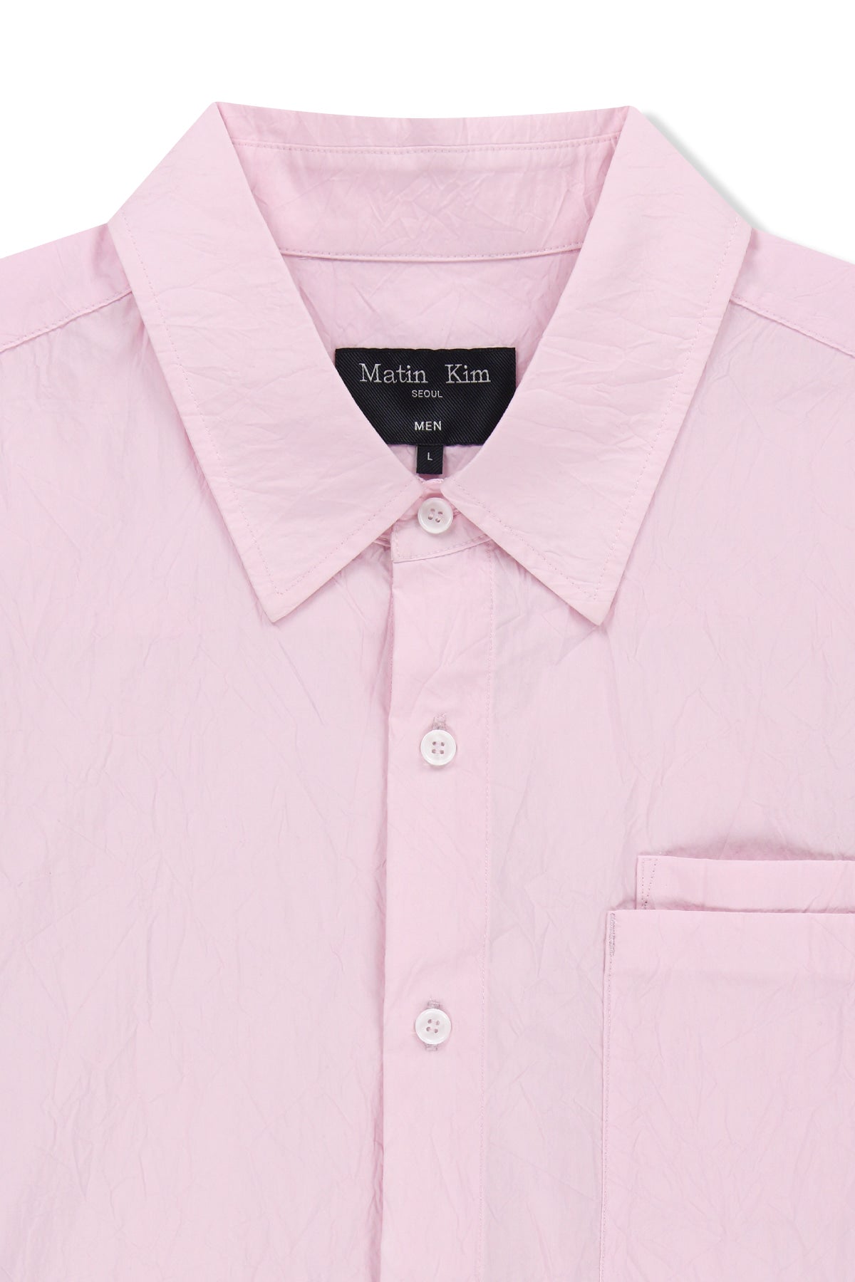 Matin Kim - Small Logo Over Fit Shirt (Pink) product image 3 | TRAB K-Fashion Australia