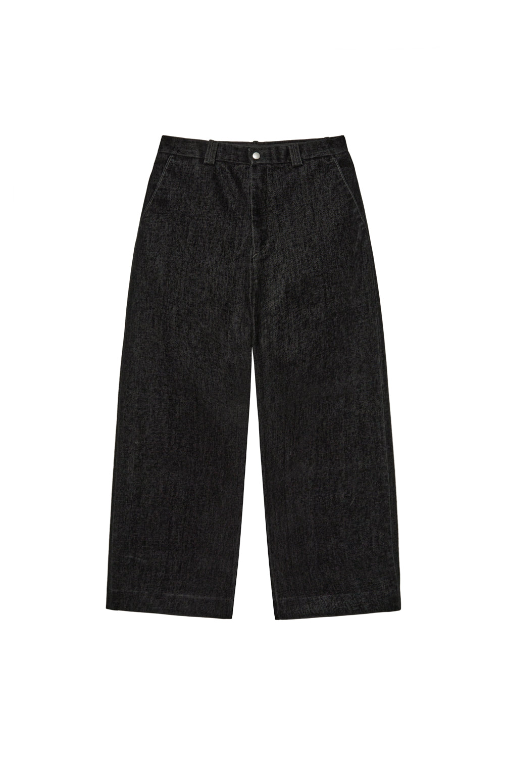 Hatchingroom - Regular Trouser Velvet Denim (Black) product image 1 | TRAB K-Fashion Australia