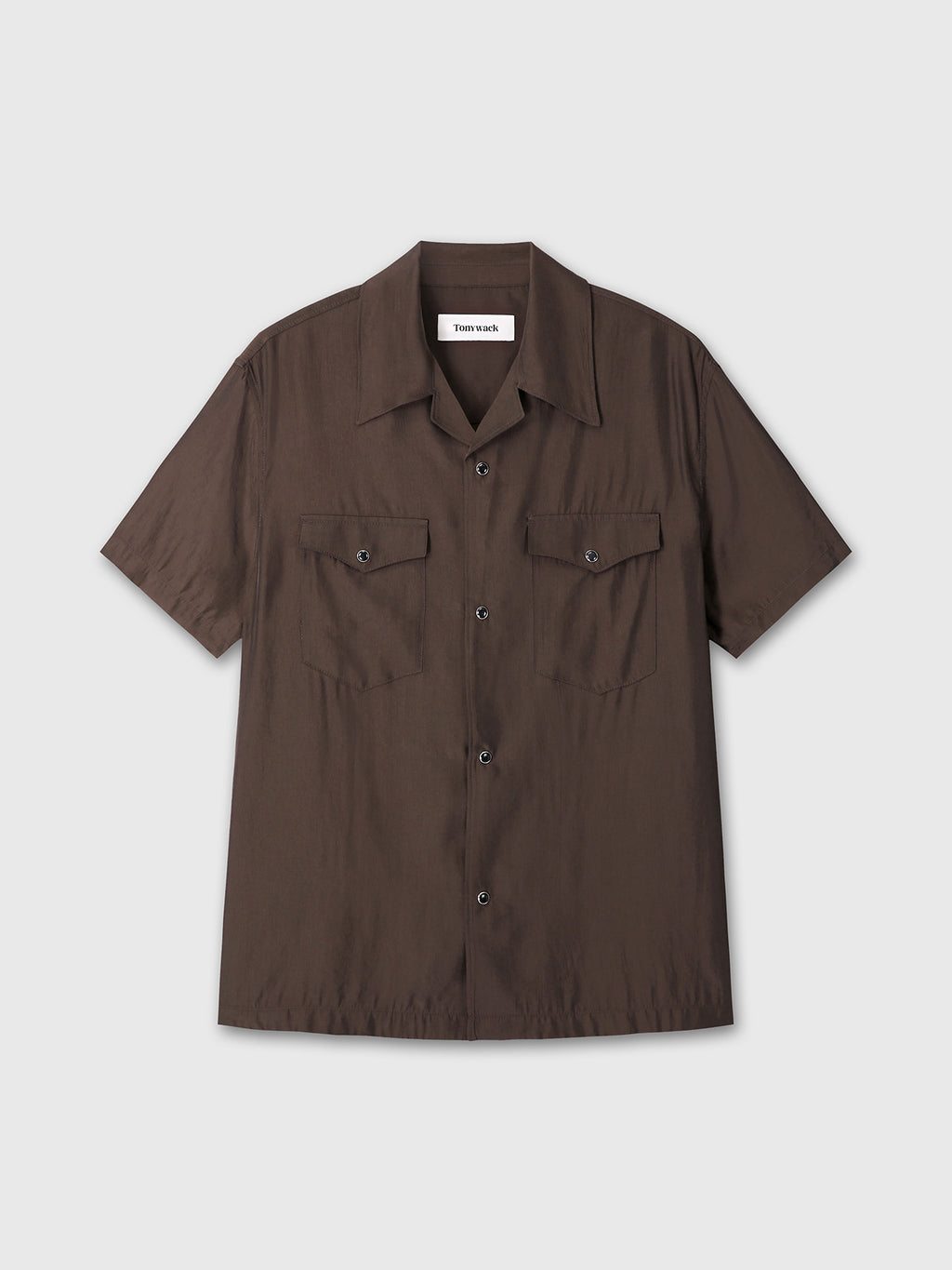 Tonywack - Washed Rayon Pearl Snap Shirt (Brown) product image 11 | TRAB K-Fashion Australia