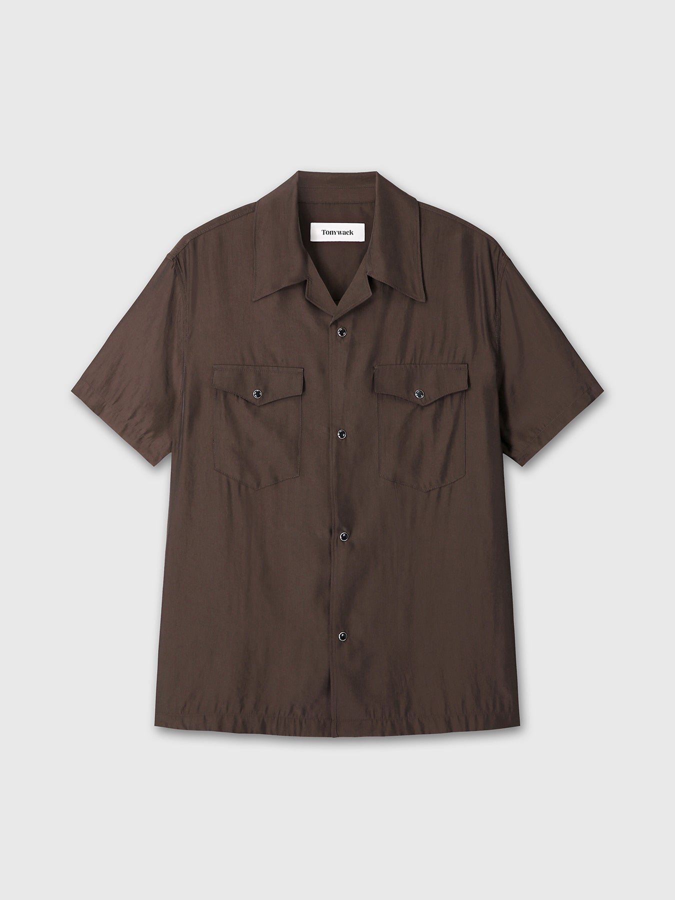 Tonywack - Washed Rayon Pearl Snap Shirt (Brown) product image 11 | TRAB K-Fashion Australia