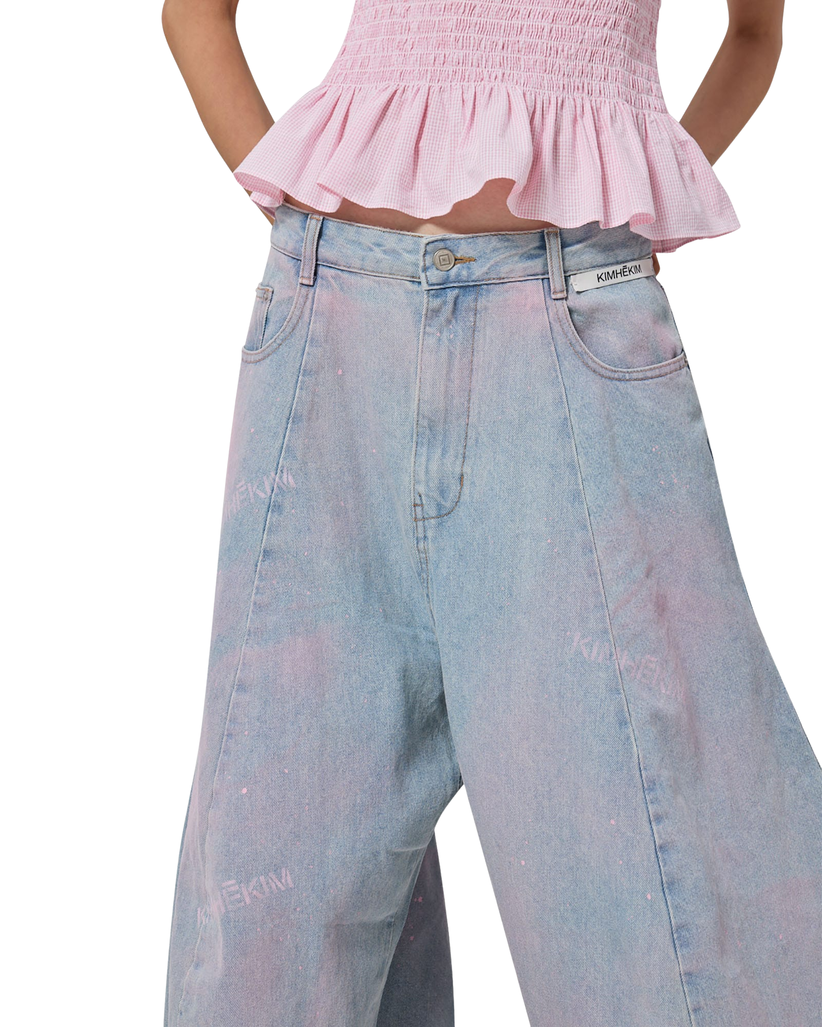 Kimhe Kim - Spray Dyed Balloon Fit Jeans (Sky Blue) product image 13 | TRAB K-Fashion Australia