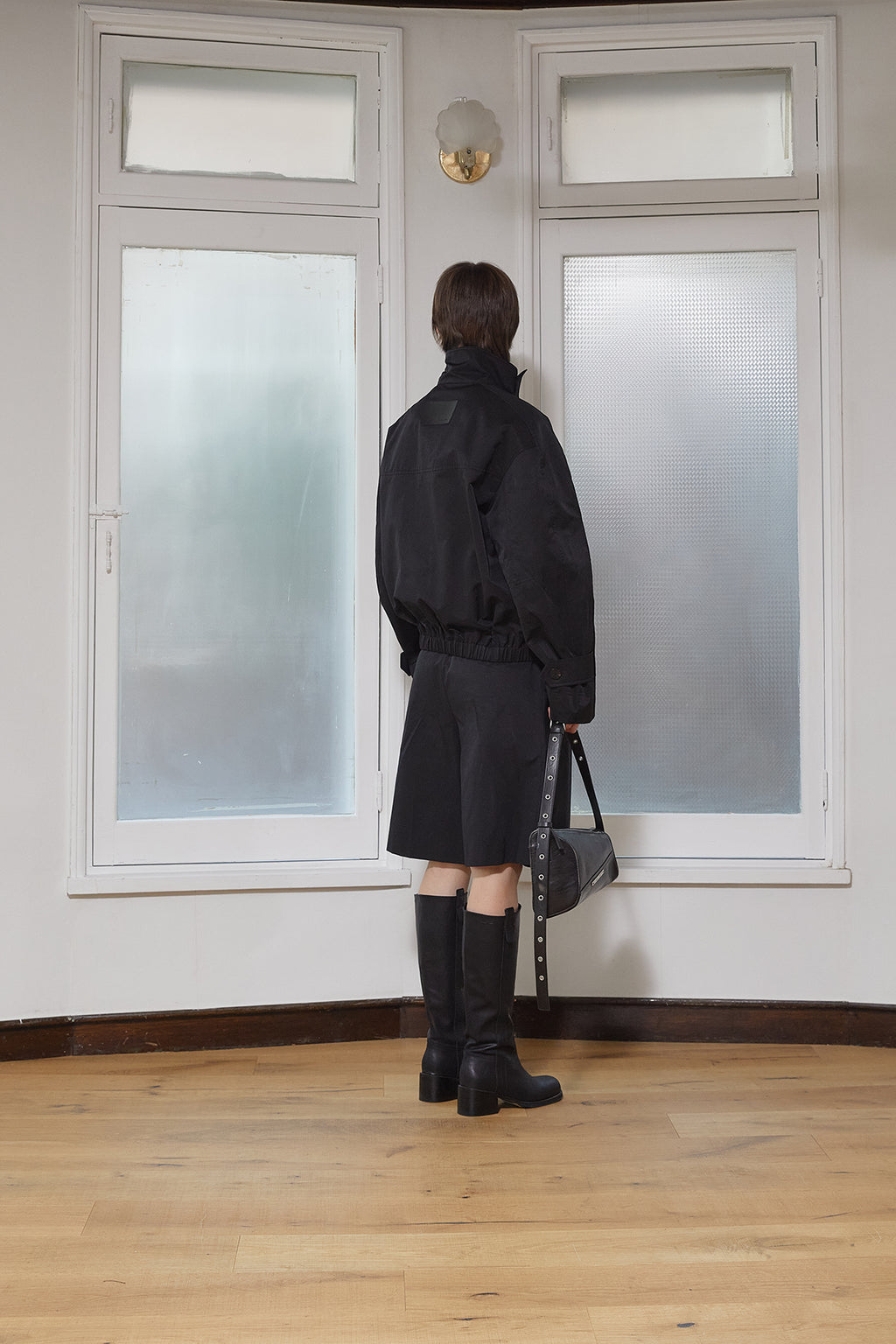 Matin Kim - Trench Bomber Jumper (Black) product image 9 | TRAB K-Fashion Australia