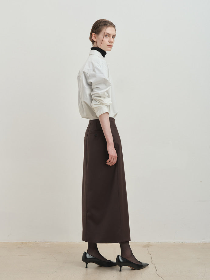 Tonywack - Wool Wrap Midi-Skirt (Ebony) product image 1 | TRAB K-Fashion Australia