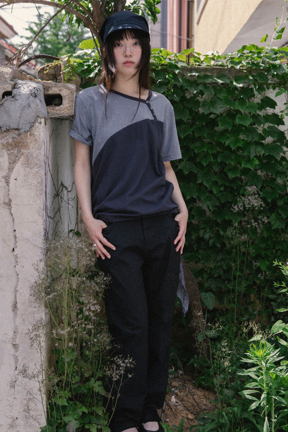 Hatchingroom - Scarf Tee (Blue Charcoal) product image 9 | TRAB K-Fashion Australia