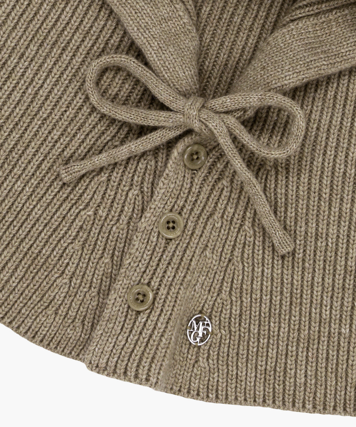 Marithe & Francois Girbaud - Circle Logo Cape Balaclava (Oatmeal) product image 4 | TRAB K-Fashion Australia