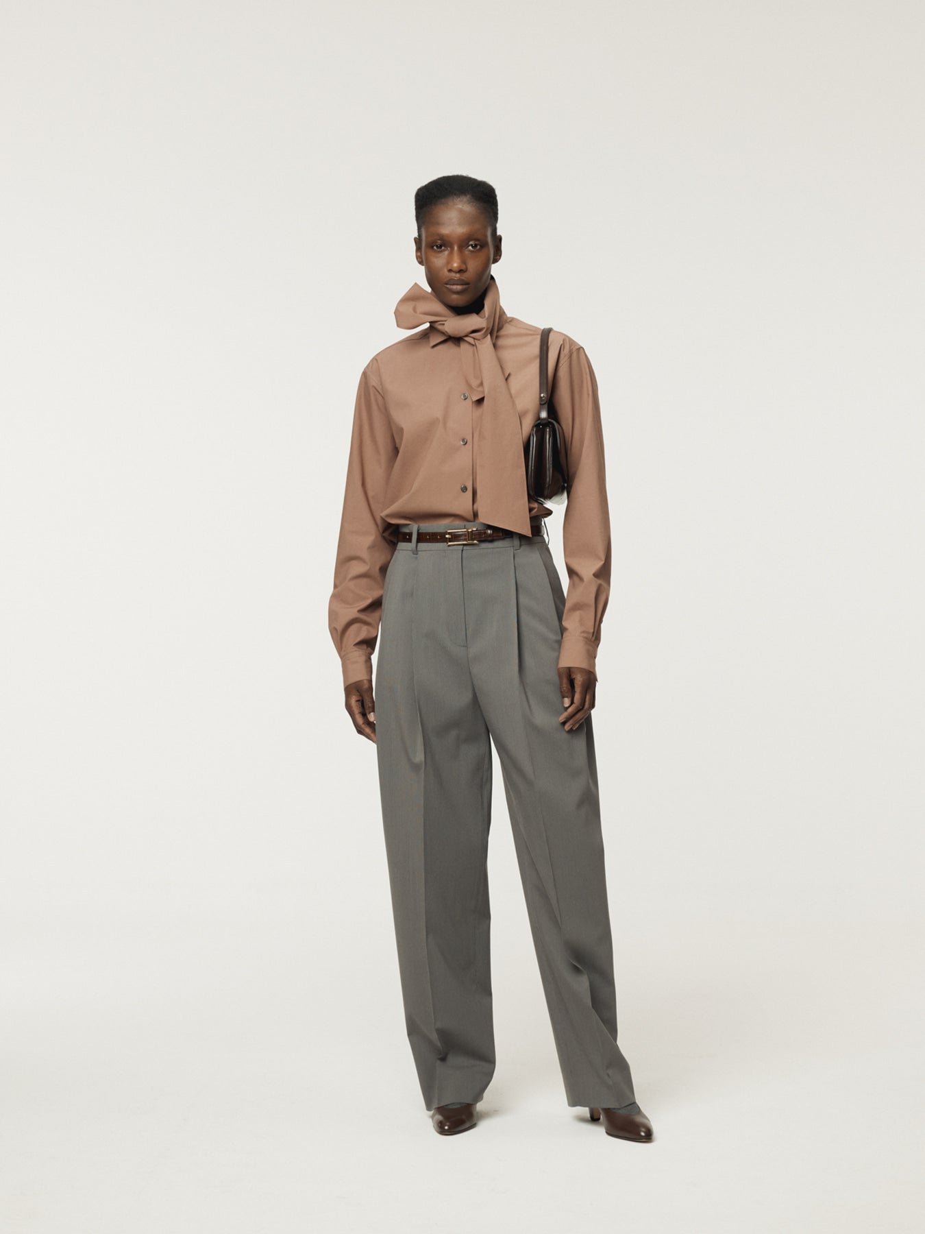 Recto - Powdery Cotton Scarf Shirt (Rust Pink) product image 5 | TRAB K-Fashion Australia