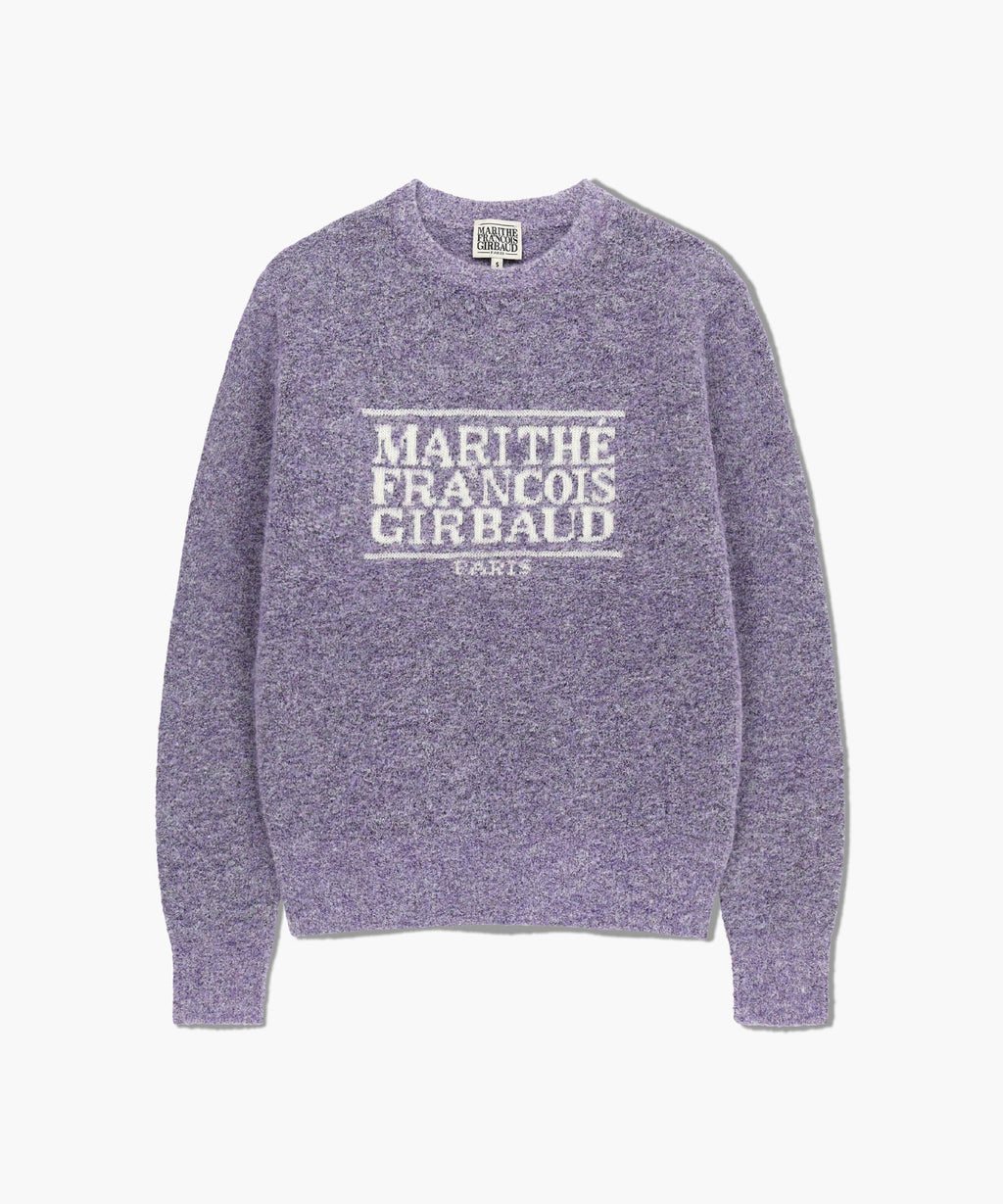 Marithe & Francois Girbaud - Boucle Classic Logo Knit Pullover (Light Purple) product image 6 | TRAB K-Fashion Australia