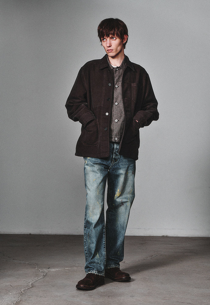 Art if acts - Washed Moleskin French Work Jacket (Stone) product image 2 | TRAB K-Fashion Australia