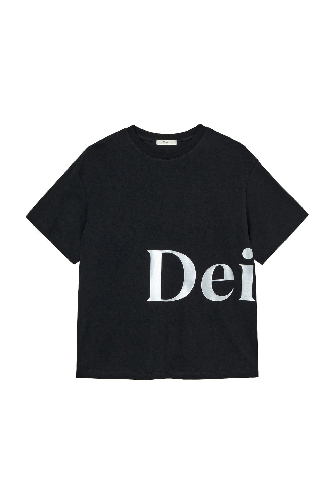 Deinet - Silver Logo T-Shirt (Black) product image 1 | TRAB K-Fashion Australia
