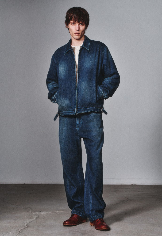 Art if acts - Traditional Fabric Dyed Blouson (Indigo) product image 1 | TRAB K-Fashion Australia