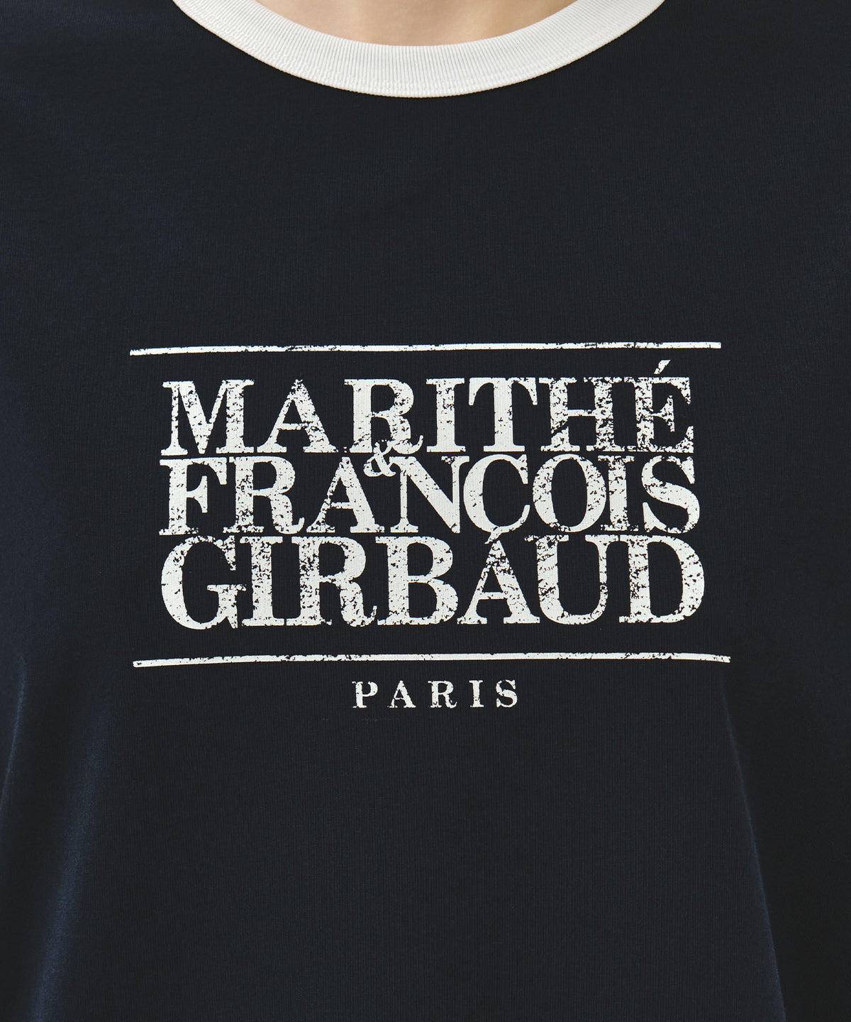 Marithe & Francois Girbaud - Aerocool Crack Classic Logo Ringer Tee (Navy) product image 4 | TRAB K-Fashion Australia